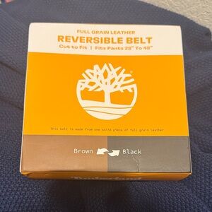 New🆕Timberland Reversible Full Grain Leather Belt - Size 28”-48”( brown/black )